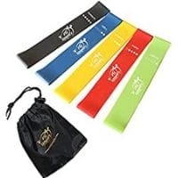 Fit Simplify Resistance Loop Exercise Bands with Instruction Guide and Carry Bag